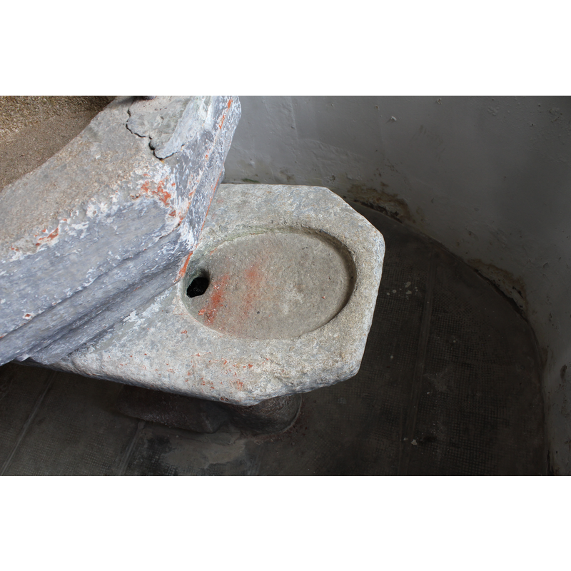 the secondary basin and its drain