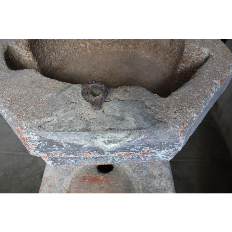 notice the staple and the repairs to the area