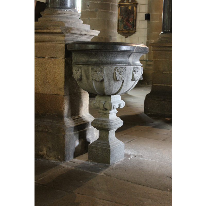 located at the west end of the nave
