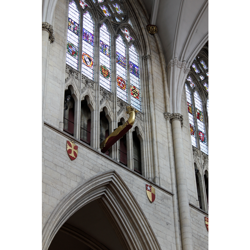 said to be the original bracket for the couterweight of the old font cover [cf. FontNotes]
