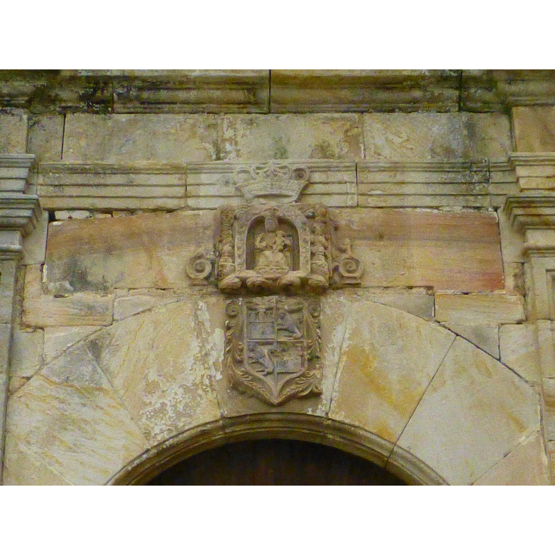 on the entrance/gate to the monastery