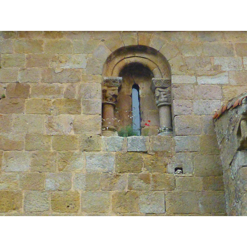 above and to the west of the south portal