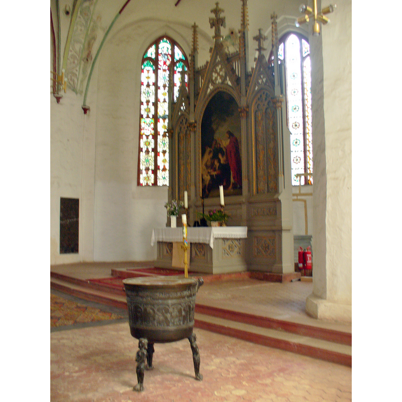 in the chancel, south side