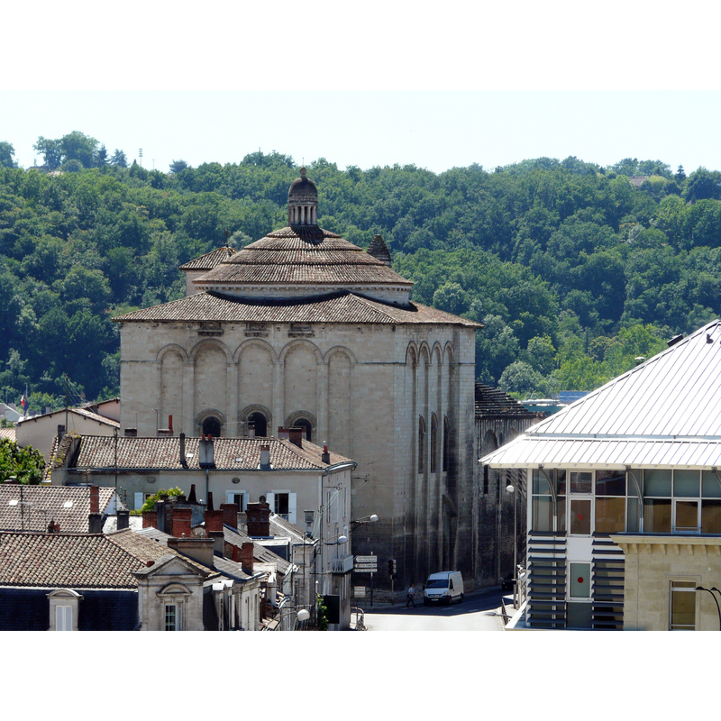 the church seen from the Mataguerre tower