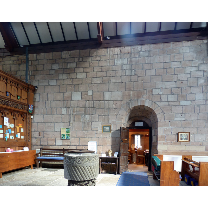 the door opening in the north wall (into the vestry?)