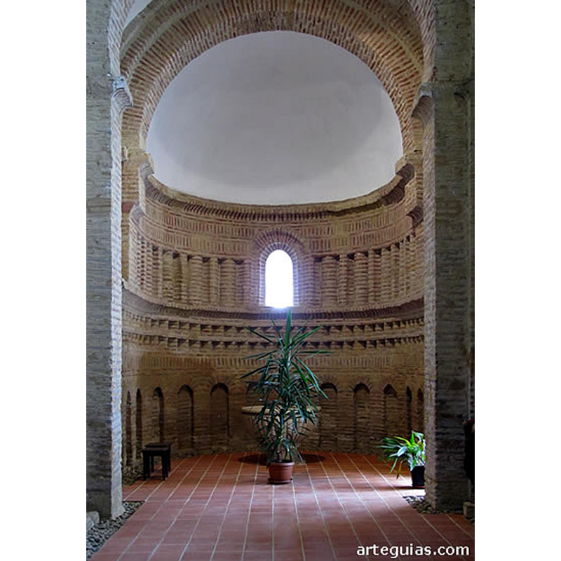 the later font in the context of a side apse