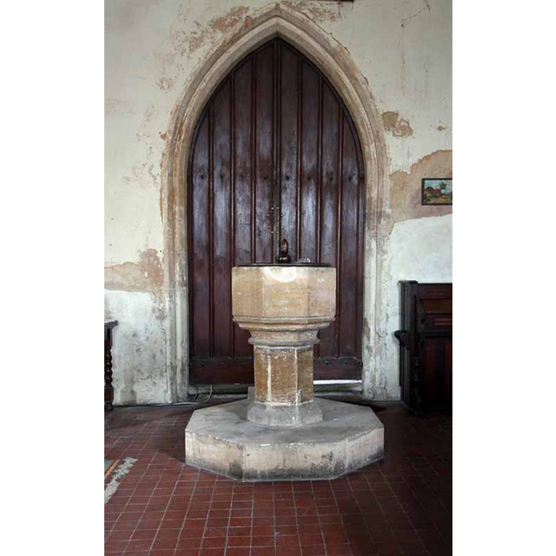 by the tower door