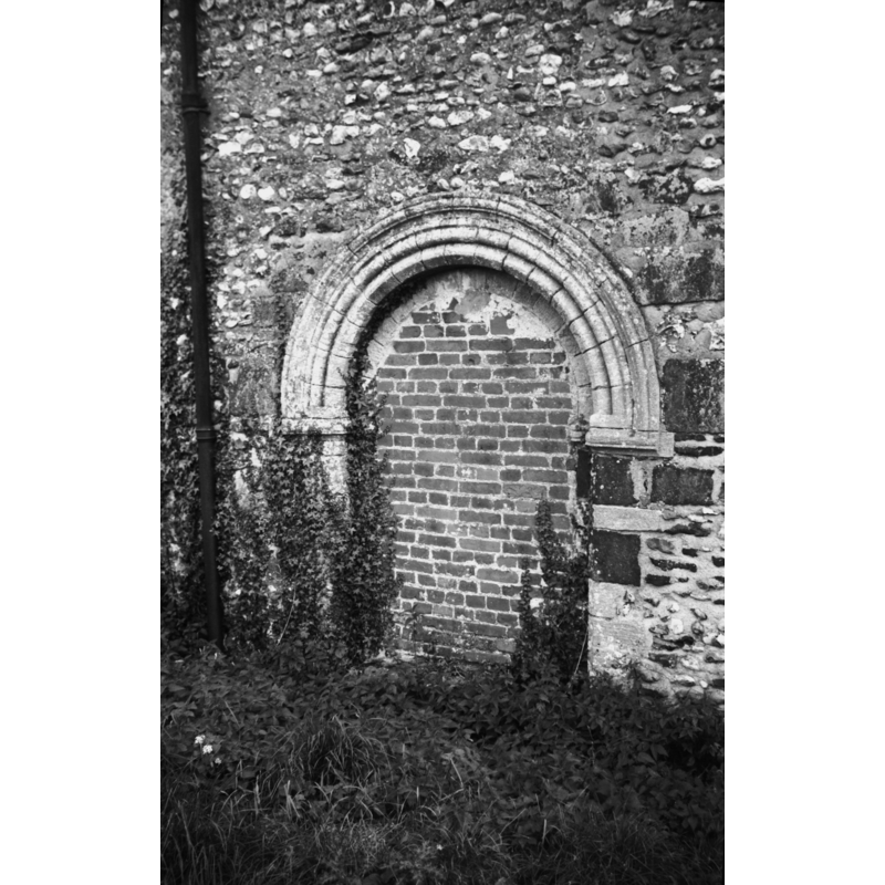 the Norman north portal is now blocked