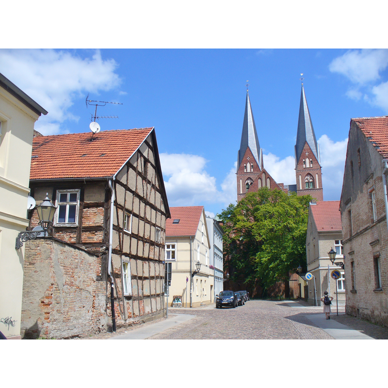 the west side of the church in the context of the town centre