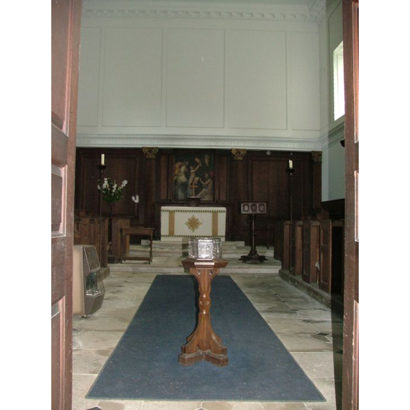 the modern font in the foreground