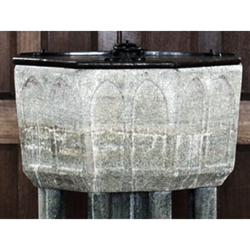 very shallow; two arches on each side