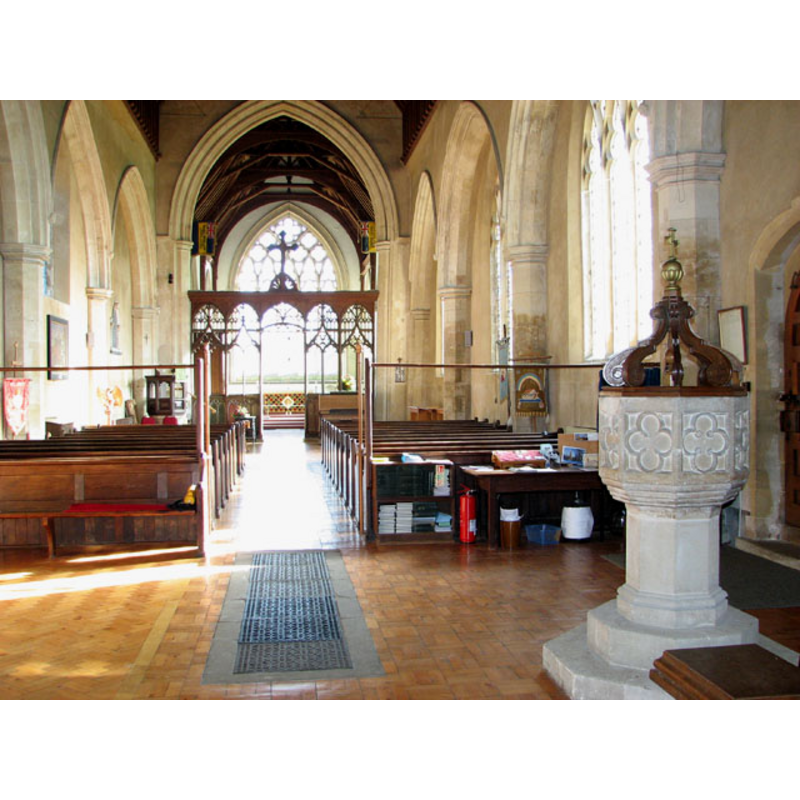 the font and cover in the foreground, right (south) side