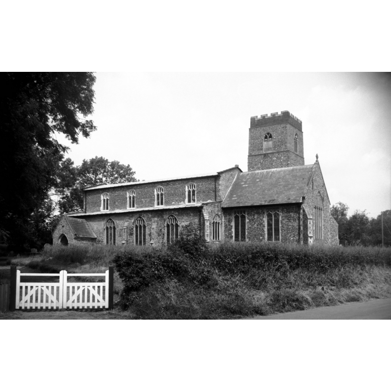notice the odd position of the tower in relation to the nave and chancel