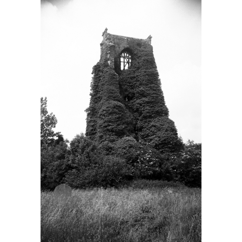 the ruins of the church -- view of the remains of the tower from the southeast