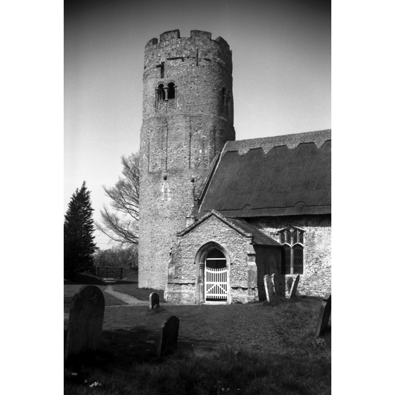 Photo caption: "Tower pre-conquest in its lower stages. The top stage Norman"