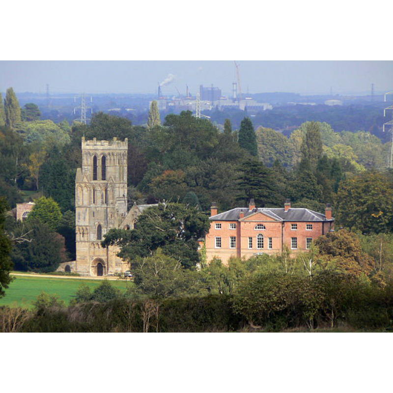 Photo caption: "view from the ridge above Thurgarton Dumble. The house stands on the site of the former conventual buildings"