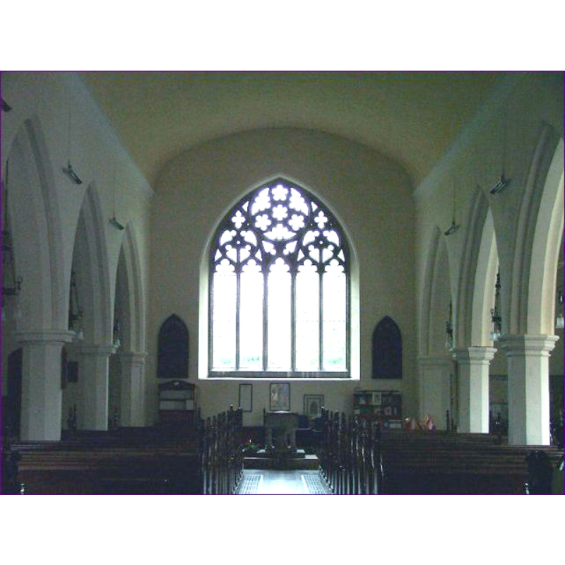 the font is visible at the west end of the centre aisle