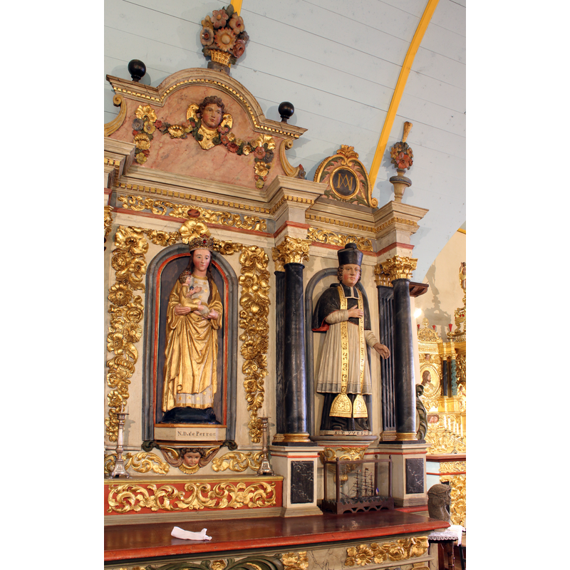 centre: Notre Dame de Perros -- right: St. Yves
