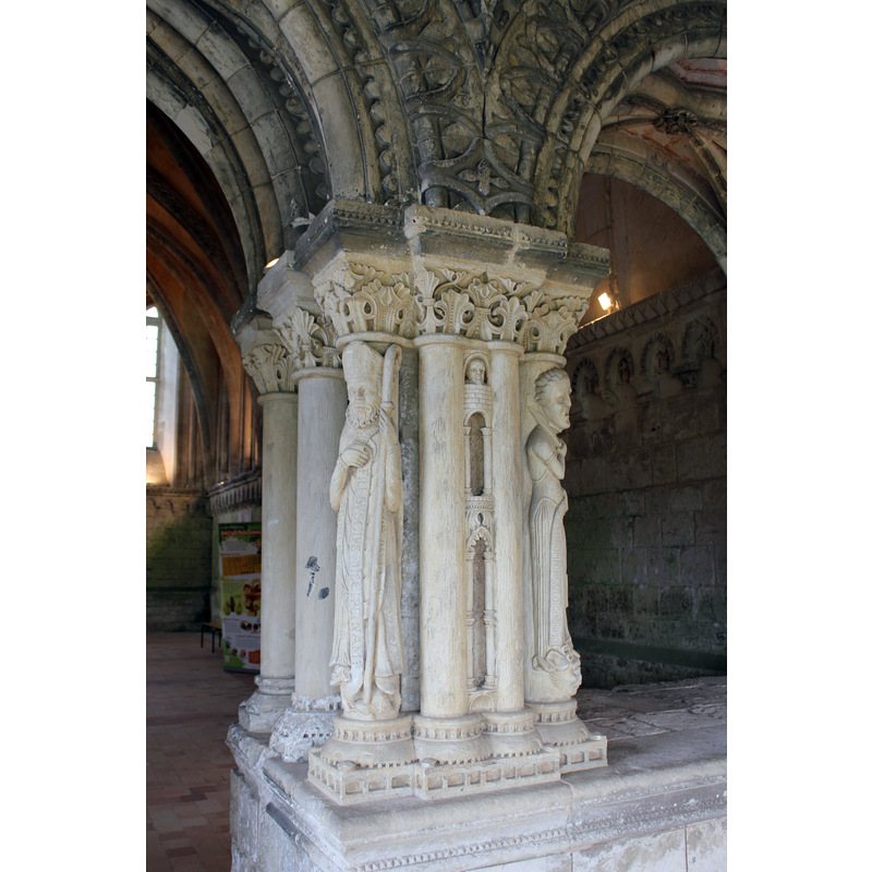 the lighter stone includes details taken from the damage original carvings