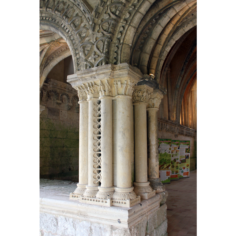 the lighter stone includes details taken from the damage original carvings