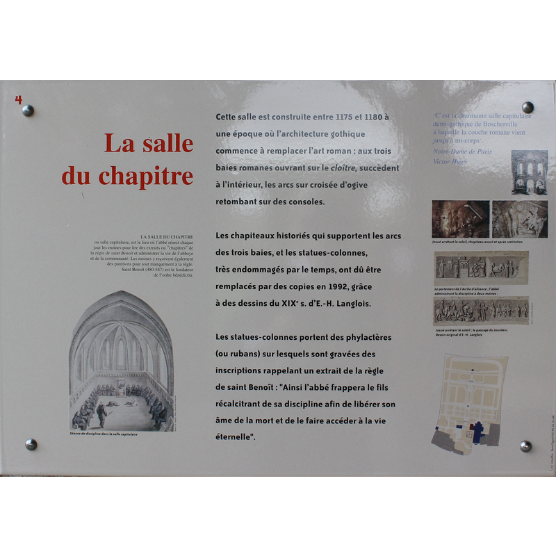 legend on the original chapter house of the late-12th-century here