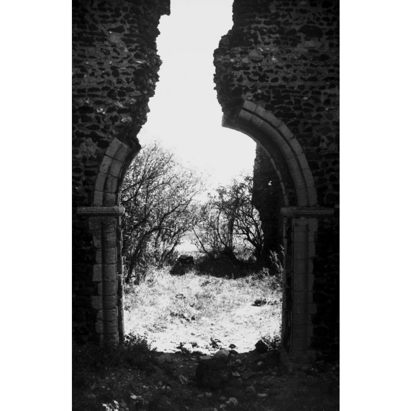 the ruins of St. James' -- Photo caption: "East side of central tower"