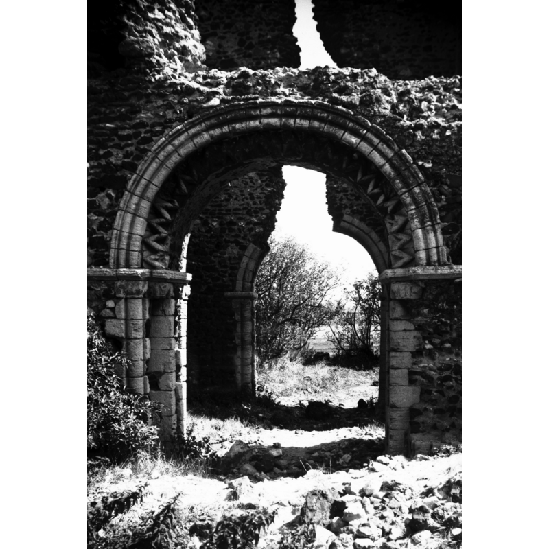 the ruins of St. James' -- Photo caption: "West side of central tower"
