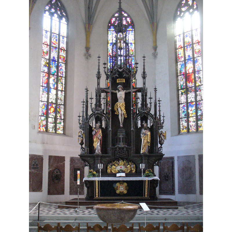 the top of the font visible in the foreground