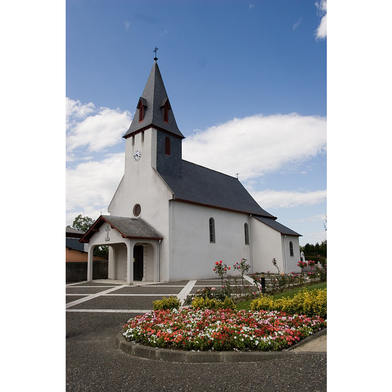 the re-built church