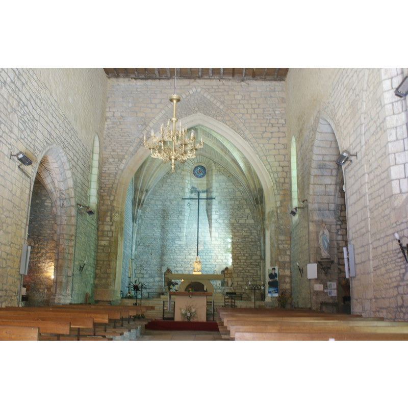 the font can be seen at the east end, to the left (north) of the altar, obviously not its original location