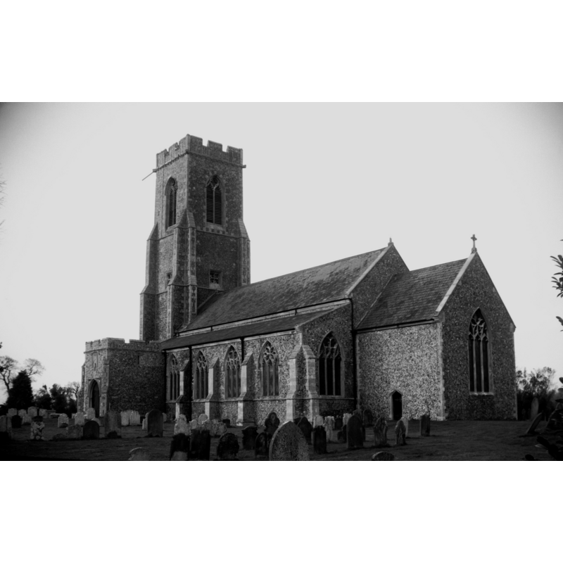 Photo caption: "The aisle windows all Decorated but all renewed"