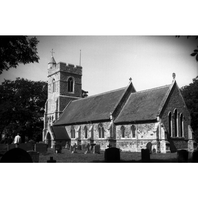 the new church -- Photo caption: "Built in 1852. Architect Salvin"