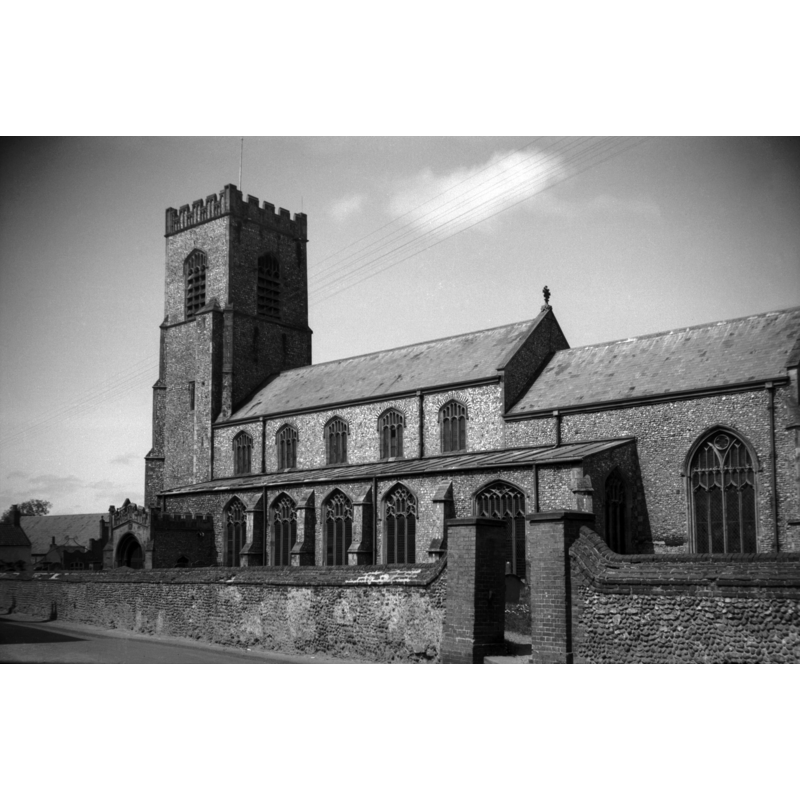 Photo caption: "The church was struck by lightning and gutted by fire in 1879 but was completely restored in 1883"