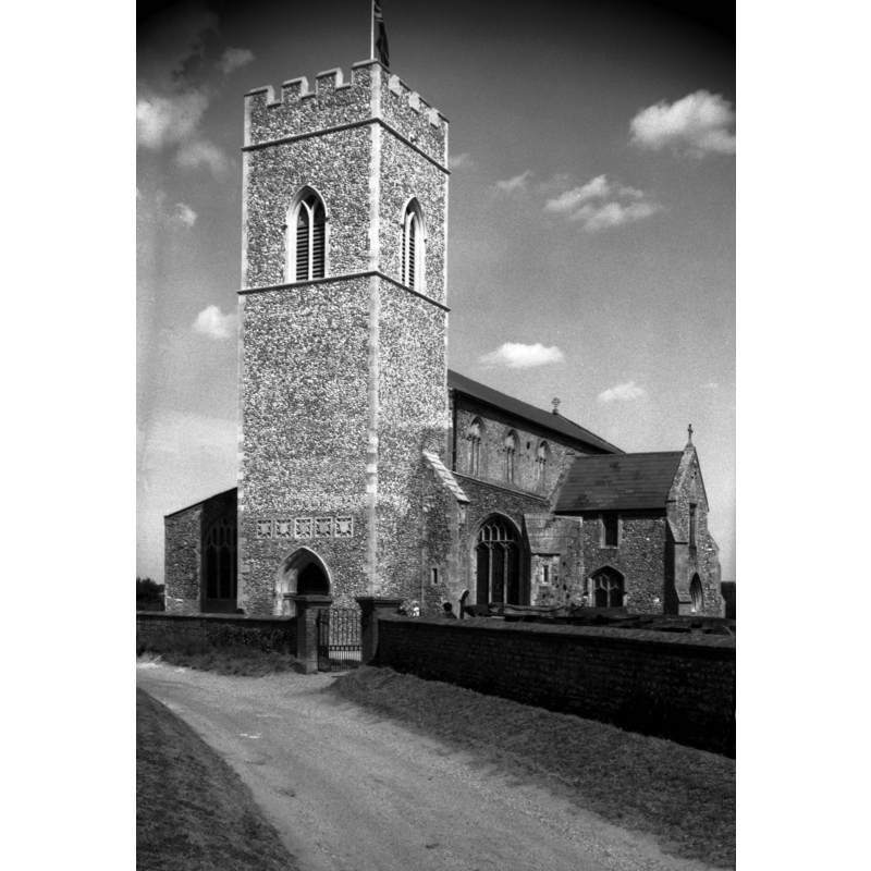 Photo caption: "Tower rebuilt 1976"