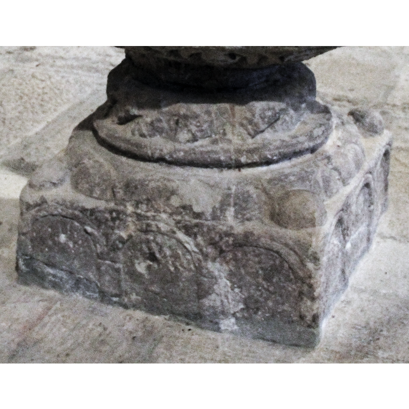 three on each side of the square lower base