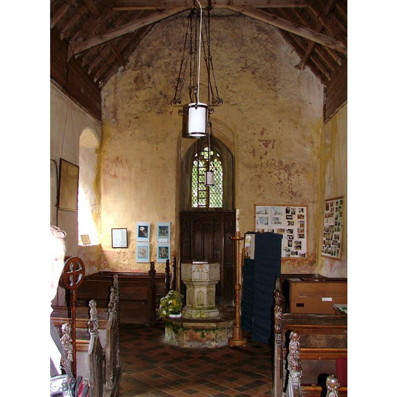 at the west end of the nave