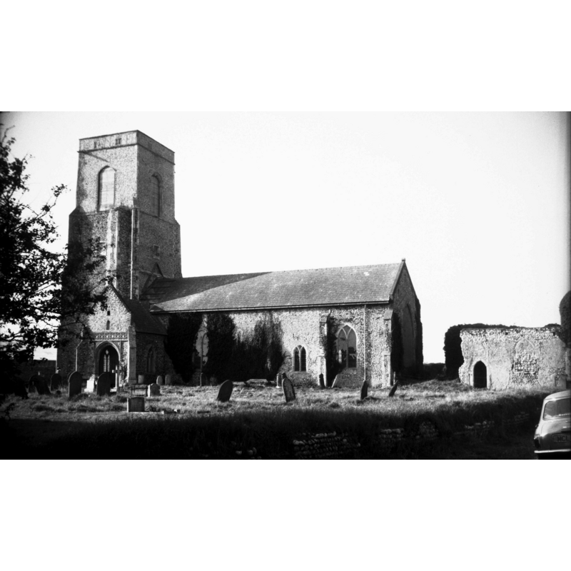 Photo caption: "With ruined chancel"