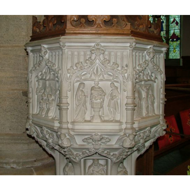 the modern replica of the Seven-sacrament font at Walsoken [cf. FontNotes]