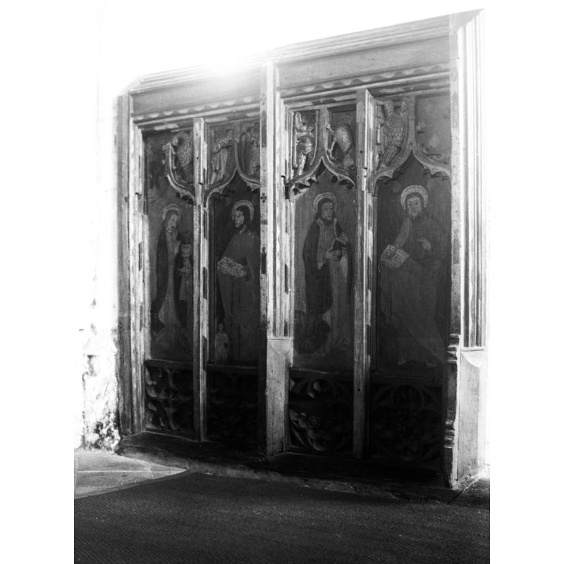 Photo caption: "15c screen. The four Latin doctors of the church"