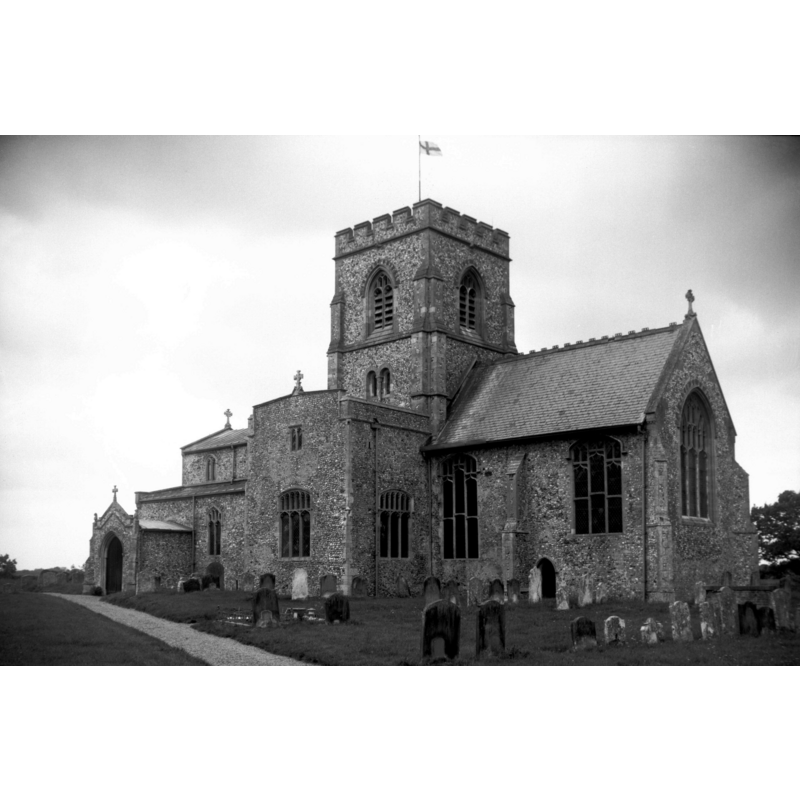 Photo caption: "First two stages of central tower are Norman"