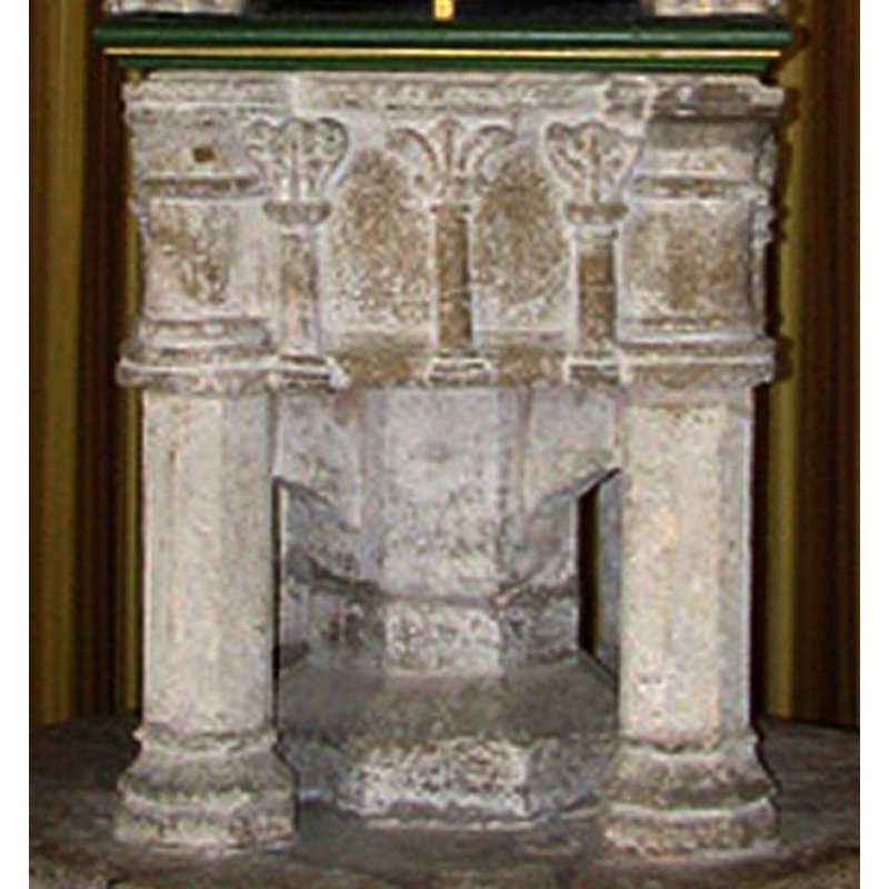 a thick one at each angle of the basin sides