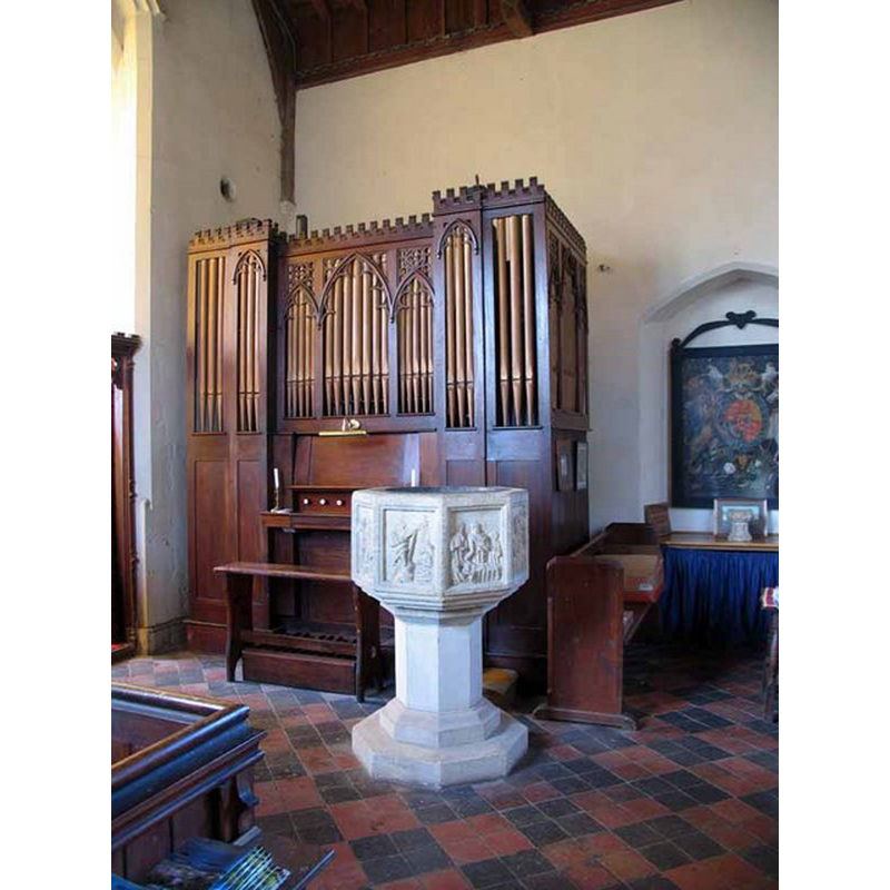 at the west end of the nave