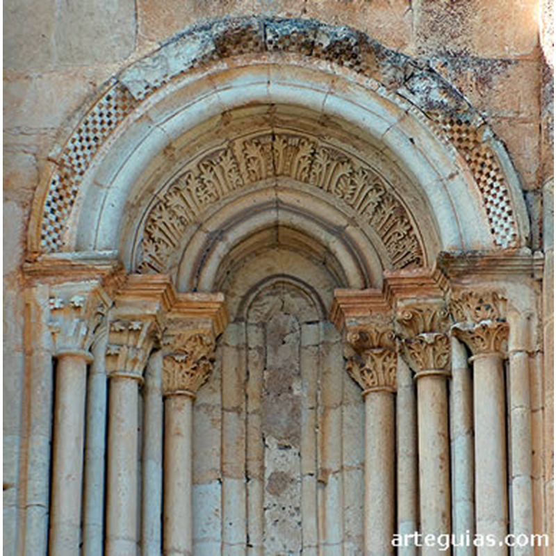one of the windows of the polygonal apse