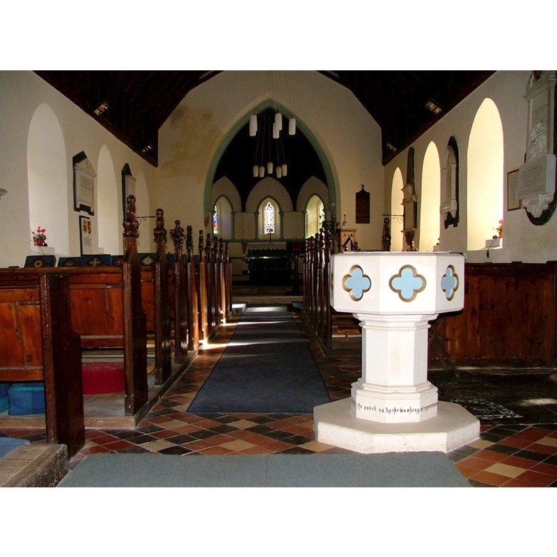 the modern font in the foreground