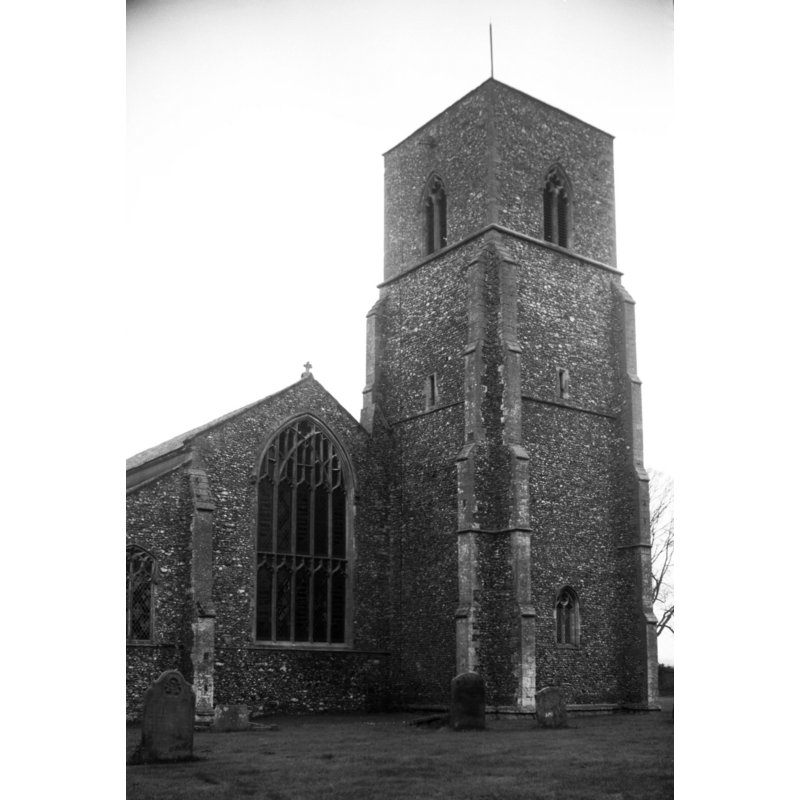 Photo caption: "Early 14c tower"