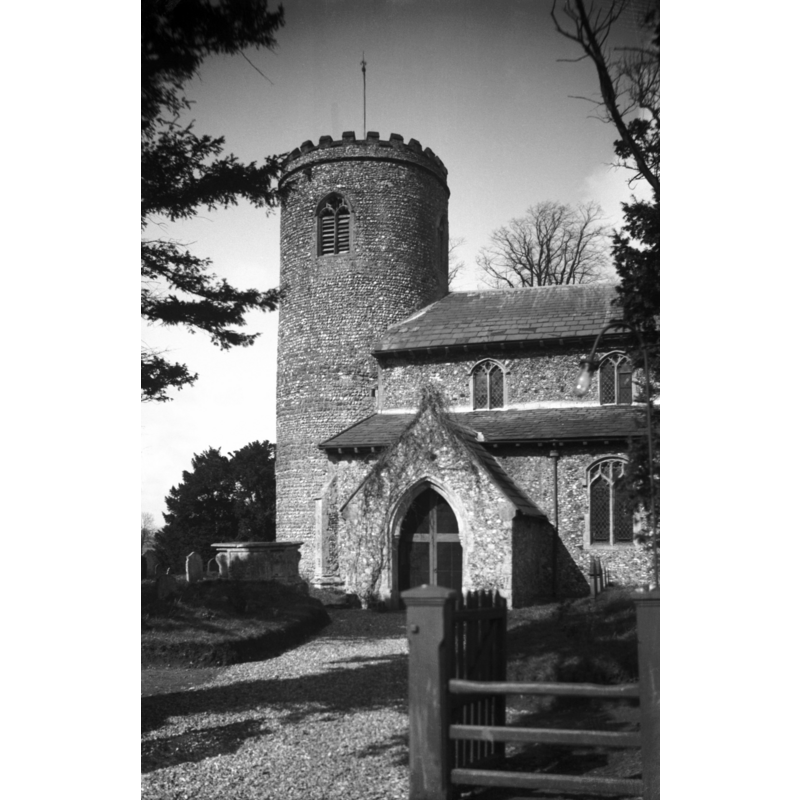 Photo caption: "Base of tower is pre-conquest"