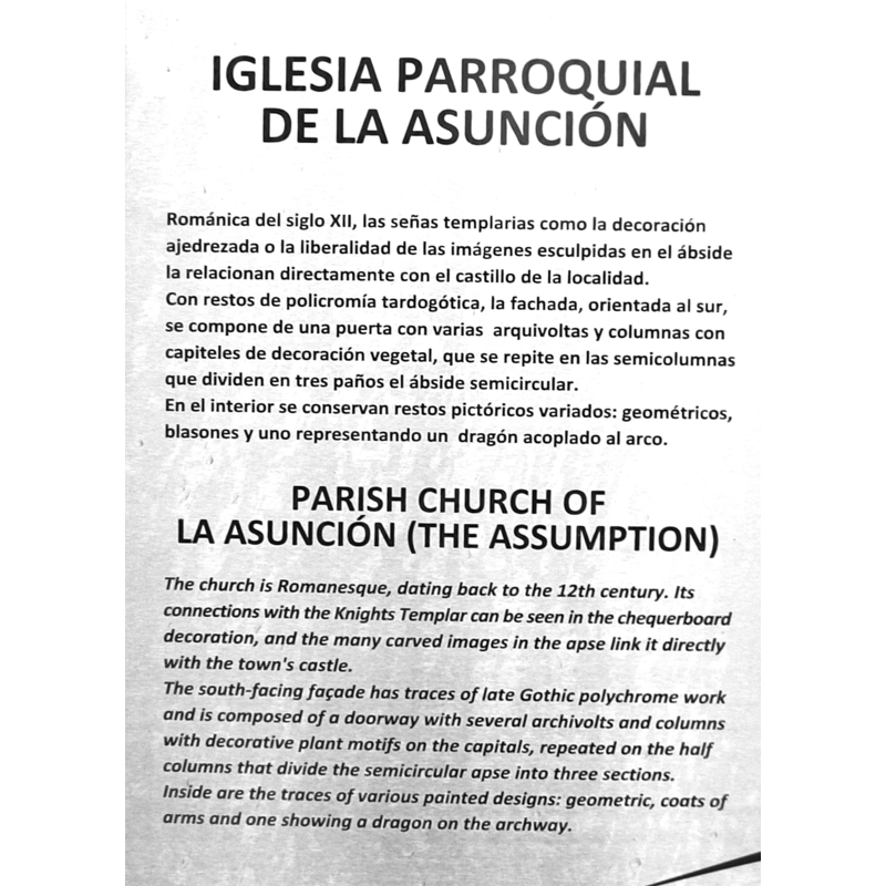 posted outside the church