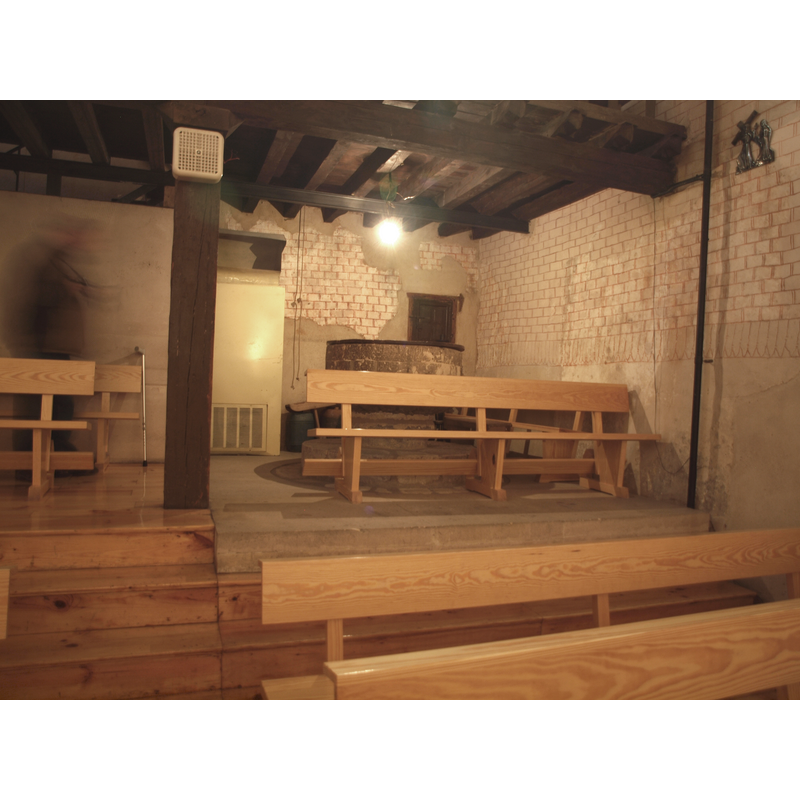 the font is partially visible behind the benches