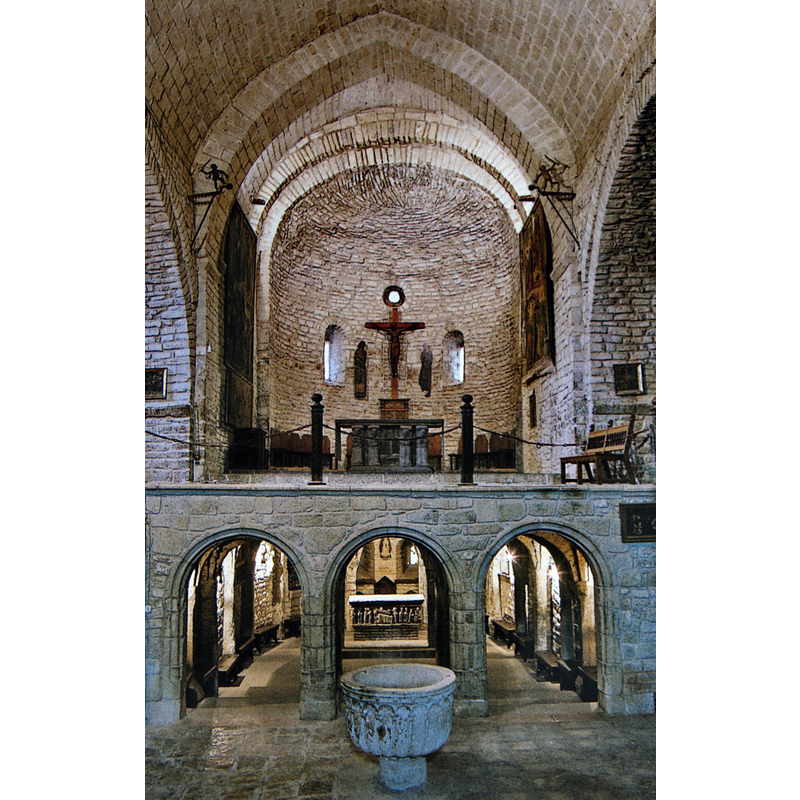 in the context of the main crypt and the nave above