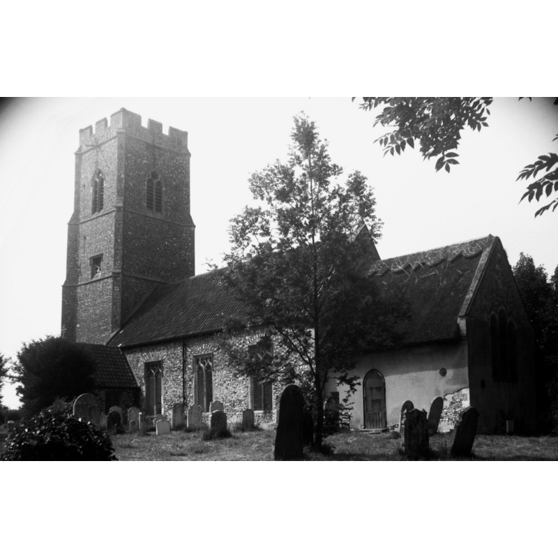 Photo caption: "Chancel Early English with thatched roof"
